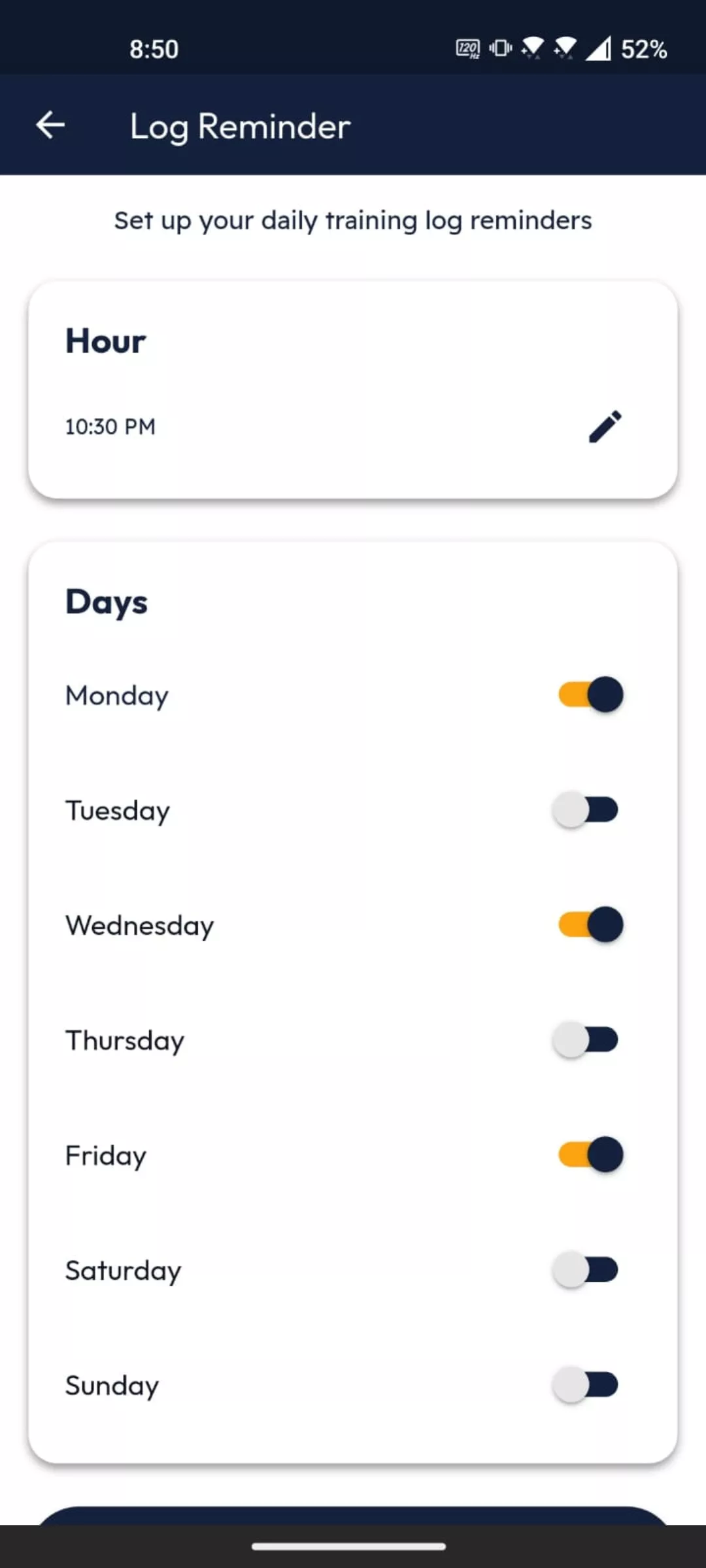 Jiu Jitsu Journal App Screen